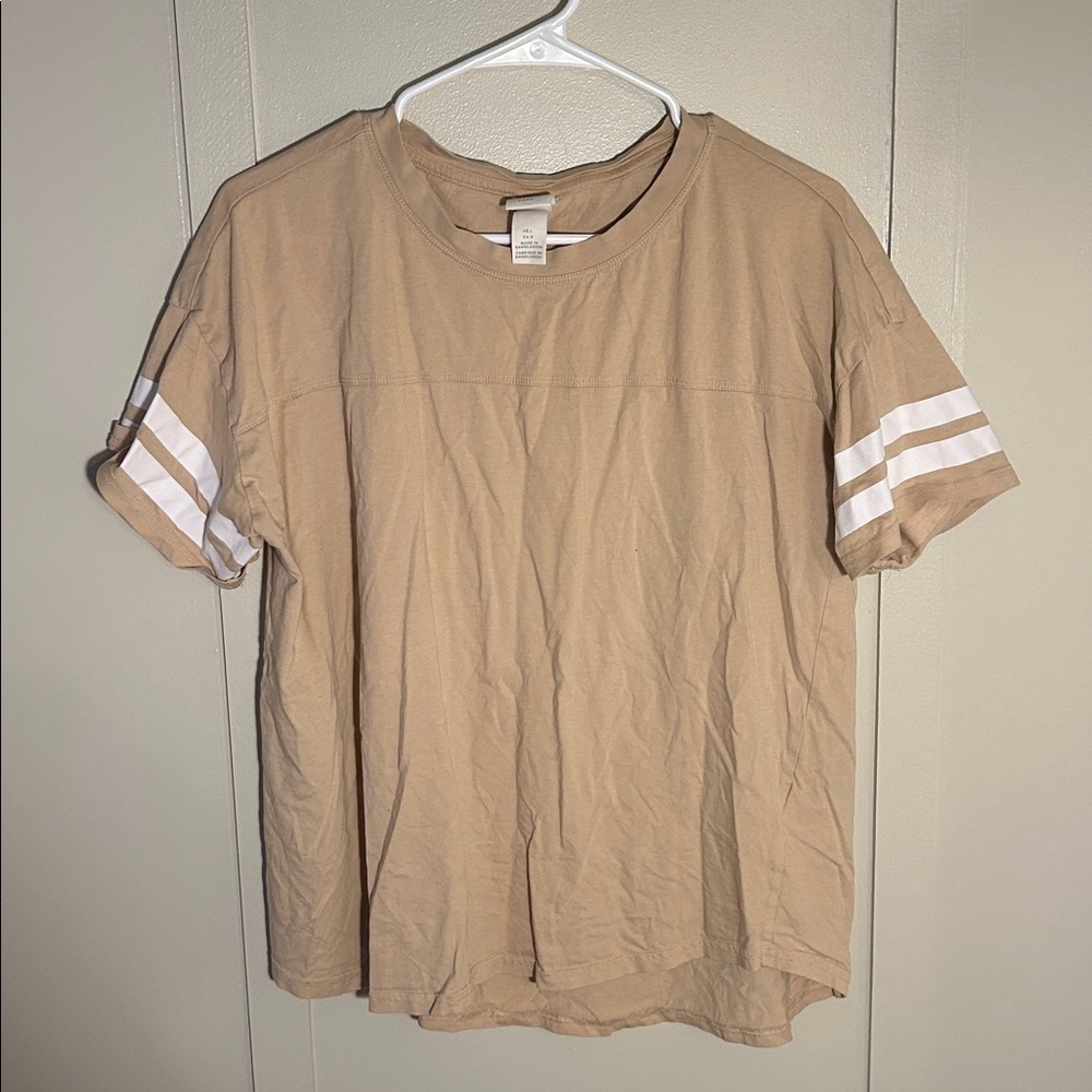 H&M Nude Varsity Tee